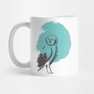 Brush Painted Owl Mug